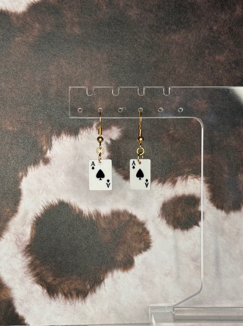 Wild Ace Earrings - Spades