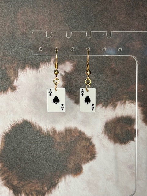 Wild Ace Earrings - Spades