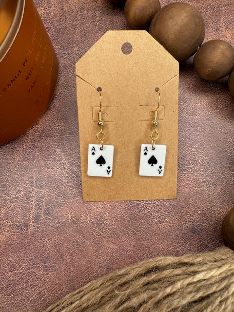 Wild Ace Earrings - Spades