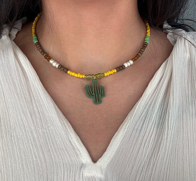 Desert Cactus Choker Necklace