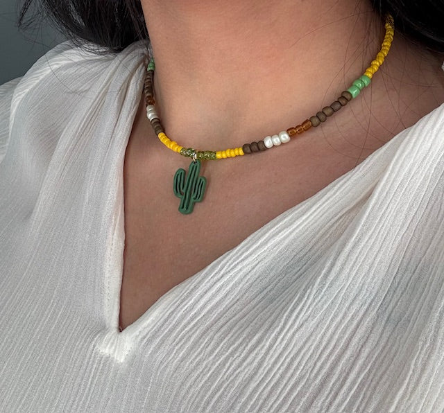 Desert Cactus Choker Necklace