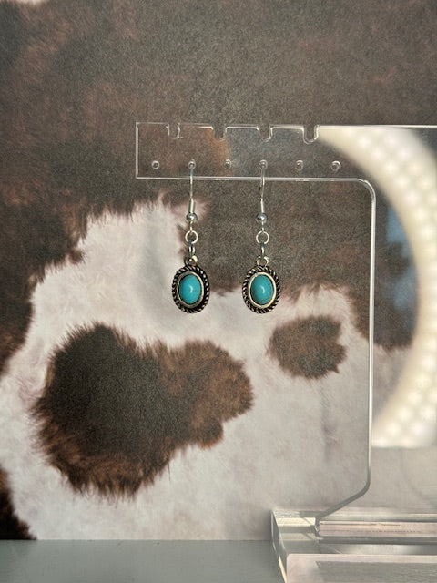 Turquoise Oval Earrings