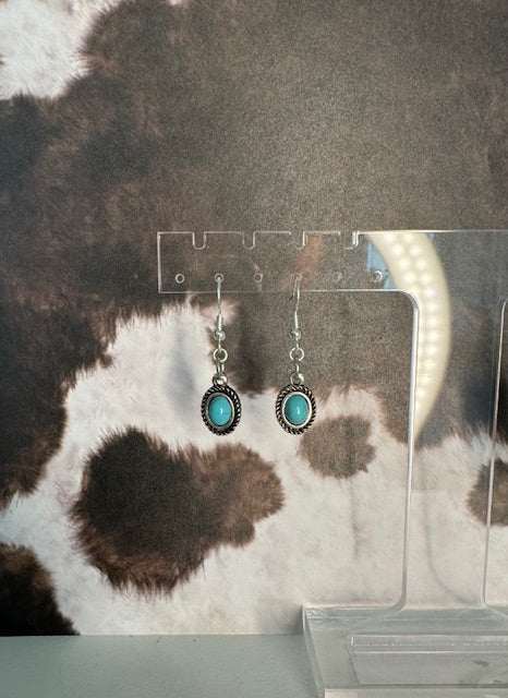 Turquoise Oval Earrings