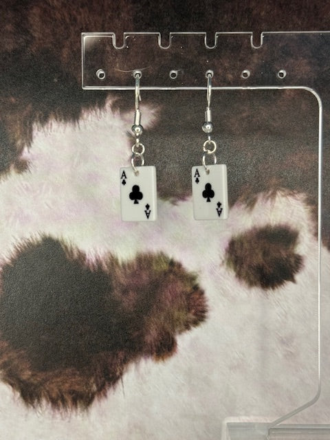 Wild Ace Earrings - Clubs