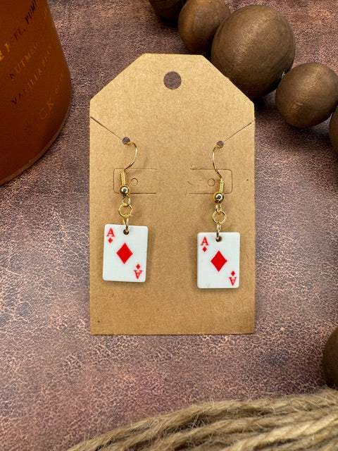 Wild Ace Earrings - Diamonds