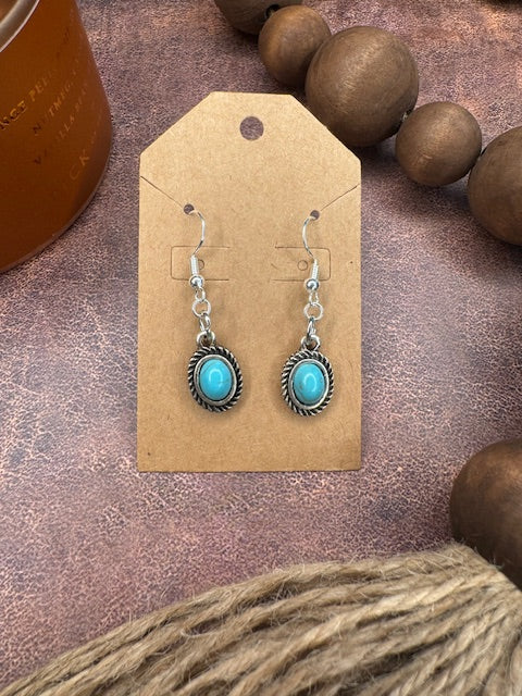 Turquoise Oval Earrings