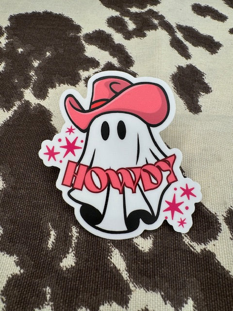 Howdy Ghost Sticker